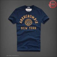 heren abercrombie korte tees new york mdcccxcii koningsblauw geel Shop Hoenzadriel wlwbf836